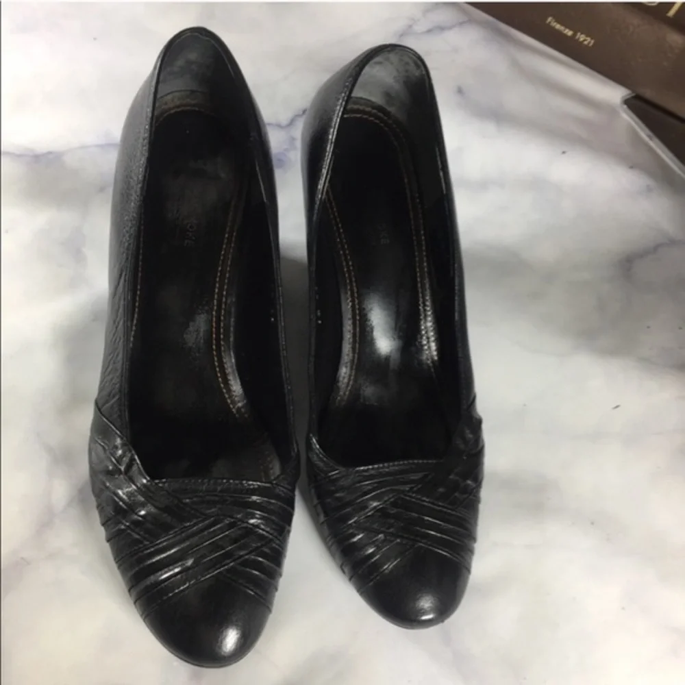 JOHNNY MOKE Black London Wedges Size 36